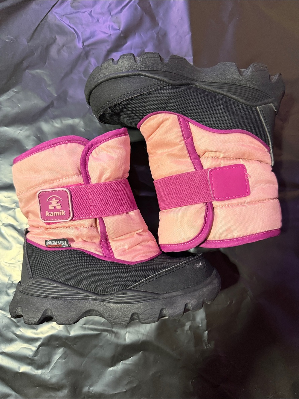 Kamik Kids Winter Boots - Pink/Black (Size 10) - Picture 2 of 12